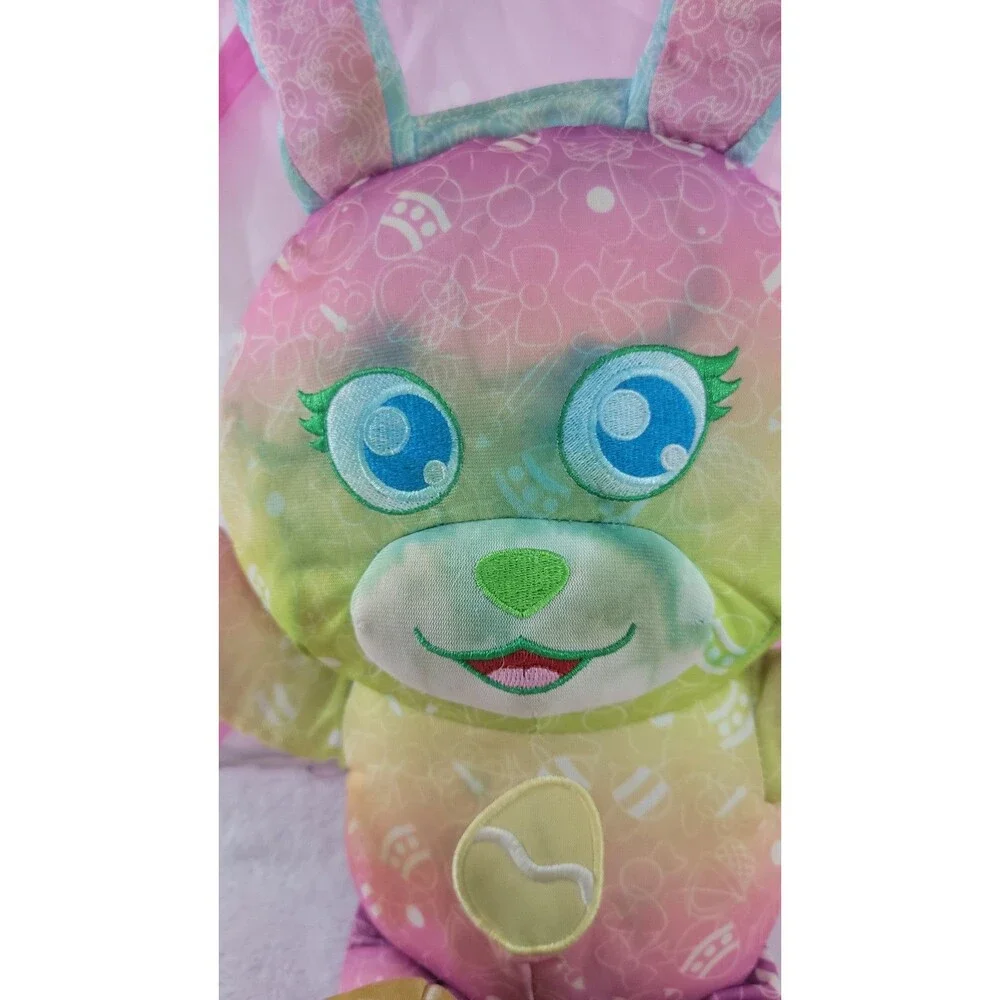 ​Tomy Doodle Bear Easter Egg Bunny Rabbit Pink Plush 17